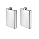 2 Pcs Petacas de Alcohol, (8 oz.224 ml) Petaca Hip Flask de Acero Inoxidable para Whisky...