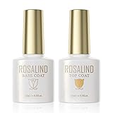 ROSALIND Base Y Top Coat Semipermanente Esmalte De Uñas En Gel UV LED Soak Off Kit De...