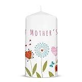 GRAVURZEILE Vela impresa â€“ Happy Mother's Day â€“ Regalo para mamÃ¡ para el dÃ­a de la...