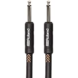 Cable de instrumento de la serie Black de Roland con jacks de 1/4 de pulgada recto/recto...