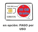 Tarjeta SIM Multiformato Pago por Uso (incluye 500MB/mesGRATIS) o Tarifa Plana | SIN...