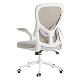 Hbada - Silla de escritorio ergonómica, silla de oficina con reposabrazos abatibles y...