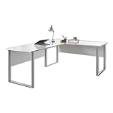Stella Trading Office Lux Escritorio esquinero, Gris-Mesa Ordenador Espacio de...