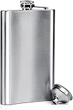 LIHAO 10OZ Petaca Hip Flask de Acero Inoxidable para Whisky Licor Alcohol