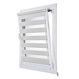 STORESDECO - Estor Noche y Día EasyFix, Estor Enrollable con Doble Tejido. Fácil...