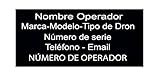 Placa para Drones - Matricula Dron - Medida personalizada - identificación drones- 2...