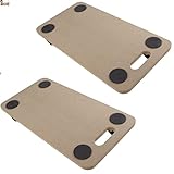 BricoLoco.com Pack 2 uds. Plataforma Base con Ruedas giratorias 360º 58x29 cms. Carro...
