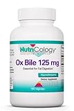 Nutricology, Ox Bile (Bilis de Buey), 125mg, 180 Cápsulas, Probado en Laboratorio, Sin...