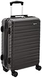 Amazon Basics - Maleta rígida con ruedas, 55 cm, tamaño para cabina, negro, apto para la...