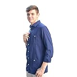 BLANCO NUMERO UNO Camisa Guayabera o habanera de Hombre de algodón Lino Cuello clásico...