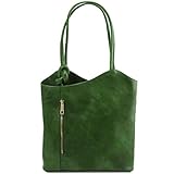 Tuscany Leather Patty Bolso de señora en Piel Convertible en Mochila Verde