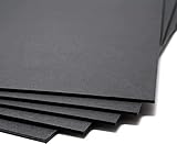 Cartón Pluma de 5 mm-Foam Board-Manualidades-Fotografía-25 Unidades (Negro, 70x100)