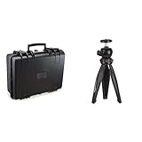 Amazon Basics - Funda rígida para cámaras, Mediana & Mini trípode para cámara