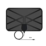 36DBI Antena TV Interior, 200 km Poderoso Antena HDTV Digital con Amplificador y Cable...