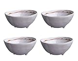 PintoCer - Cuencos de Cereales, Color Beige, Juego de 4 Cuencos, Ceramica de Gres, Tazón...