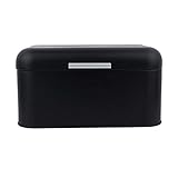Caja de pan de metal vintage para mostrador de cocina, contenedor de almacenamiento de...