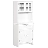 HOMCOM Aparador Alacena de Cocina Mueble Auxiliar para Microondas con 2 Armarios y Cajón...