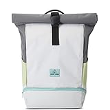 JOHNNY URBAN Mochila Enrollable Mujer Hombre Gris Verde - Allen Medium - Bolso para Viaje,...