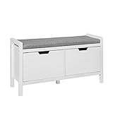 SoBuy FSR63-W Banco Zapatero con 2 Puertas Armario Multifuncional para Entrada de Asiento...