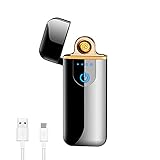 Deluisho Gas Mecheros, Encendedor Electrónico, Mechero de Arco, Carga USB/Resistente al...