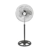 Max Star Ventilador de Pie 18' Potente 70 W Oscilante 3 Velocidades Altura Ajustable...
