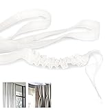 Yisscen Cinta Plisada, 2.5 cm x 30m Cinta de Cortina Blanca Cinta Plisada de Cortina para...