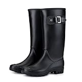 Botas De Agua para Mujer, Botas De Lluvia De Moda De 32 Cm De Largo, PVC Impermeable...