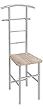 Haku Möbel valet stand - de metal con asiento, altura 109 cm