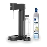 Philips GoZero Soda maker Lite ADD4901GR/10, negro, botella de agua de 1 L, cilindro de...