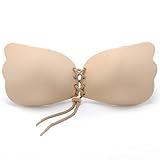 Manxing Mujer Sujetador Invisible Push Up sin Tirantes Adhesivo Sujetador Silicona...