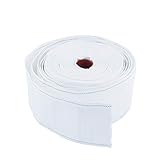INCREWAY Cinta de cortina de 10 m, cinta de poliéster blanca para dormitorio, baño,...