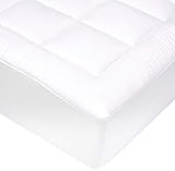 Amazon Basics - Colchoncillo de relleno sintético con funda de microfibra, 90 x 190 cm
