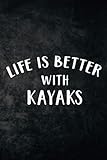 Cocktail Recipe Book - Life is Better with Kayaks Kayaking Kayaker Art: Blank Minimalist...
