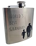 World's Best Grandad, Día del Padre 6 oz Petaca (uv213-hip-bestgrandad)