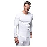 Abanderado Termal, Algodón de Invierno Manga Larga, Color Blanco, Talla Xl/56