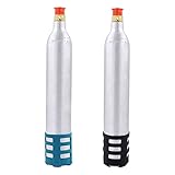 KIKAPA 2 piezas de 0,6 L para hacer refrescos recargables, accesorios de cilindro de CO2...