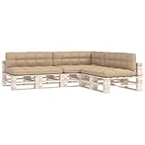 vidaXL Cojines para Sofá de Palets 7 Piezas Asiento Silla Respaldo Jardín Patio Balcón...