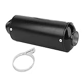 Silenciador De Tubo De Escape De 32mm/1,3 Pulgadas, Tubo De Escape De Metal Negro Para...