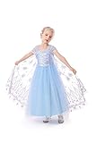 ELSA & ANNA Disfraz de princesa niña - Vestido de princesa para niña - Disfraz de reina...