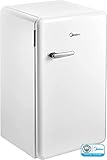 Midea - Mini Frigorífico Vintage - Capacidad 93 L Frigorífico - Sin Congelador - Mini...