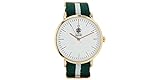 Relojes Calgary San Marine Vintage. Reloj Vintage para Mujer, Correa de Tela Verde y...