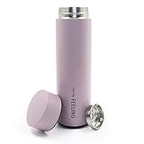 Modixun Botella de infusor de té aislada con filtro y tapa, termo de acero inoxidable...