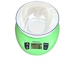 KNakasaki | Balanza de Cocina con Bol Transparente, Función Auto-Tara, 5-5000gr, Pantalla...