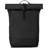 JOHNNY URBAN Mochila Mujer & Hombre Negra - Harvey - Bolso Roll Top para Portatil para...