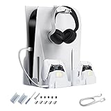 NexiGo PS5 Soporte de Pared con Estación de Carga, Soporte de Metal Estable para Colgar...