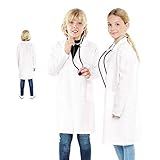 Bata Blanca Disfraz Médico Niña y Niño【Tallas Infantiles de 5 a 12 años】[Talla 7-9...