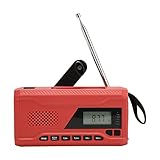 Radio Portátil, Alarma SOS Multifuncional FM Am WB NOAA Radio Meteorológica 4500mAh...