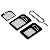 CABLEPELADO Adaptador de tarjeta nanoSIM microSIM y SIM para movil Negro