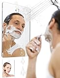 Espejo de ducha para afeitar con gancho adhesivo extraíble de larga duración, resistente...