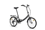 Moma Bikes Bicicleta Plegable Urbana FIRST CLASS 20', Aluminio, SHIMANO 6v. Sillin Confort